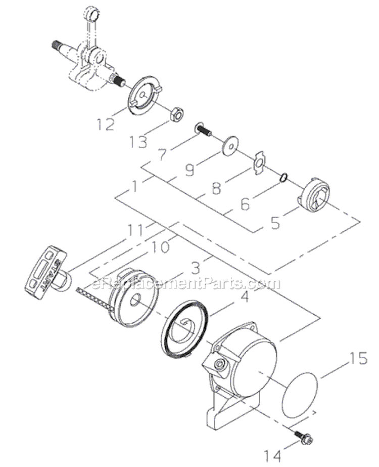 Page E Diagram and Parts List for T2510X  Shindaiwa Trimmer