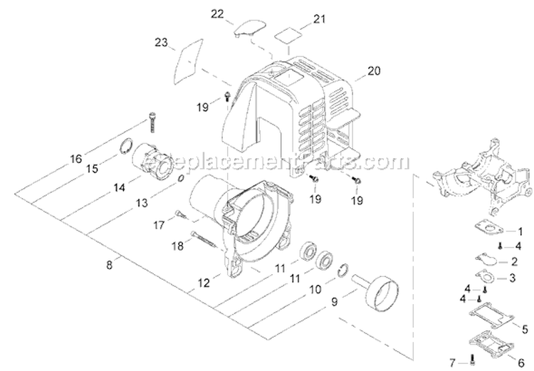 Page C Diagram and Parts List for T2510  Shindaiwa Trimmer