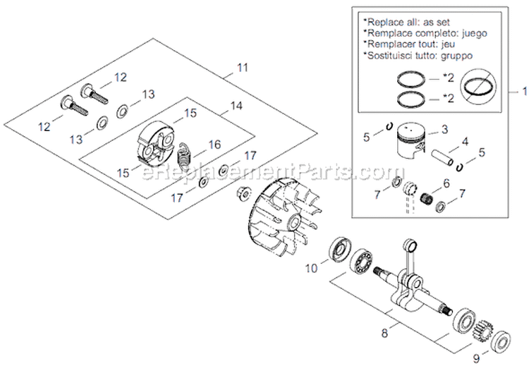 Page D Diagram and Parts List for T2510  Shindaiwa Trimmer