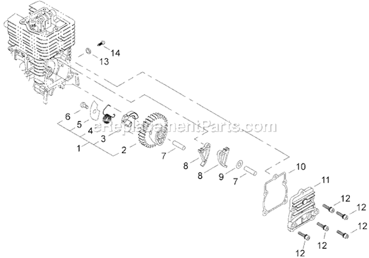 Page E Diagram and Parts List for T2510  Shindaiwa Trimmer