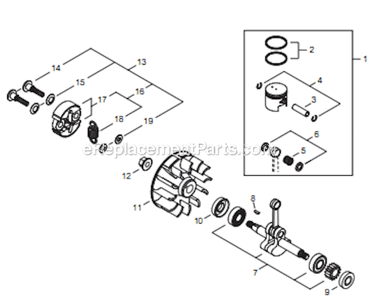 Page C Diagram and Parts List for T254 T10212001001 - T10212999999 Shindaiwa Trimmer