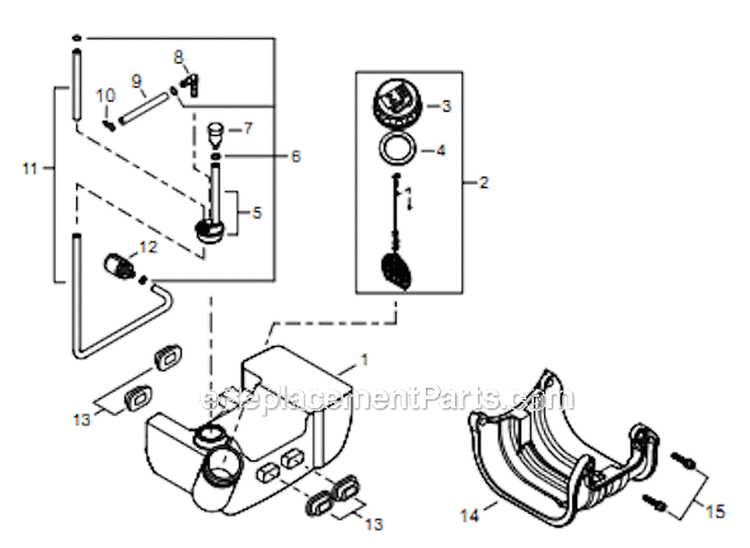 Page H Diagram and Parts List for T254 T10212001001 - T10212999999 Shindaiwa Trimmer