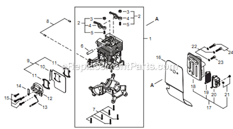 Page A Diagram and Parts List for T254 T10311001001 - T10311999999 Shindaiwa Trimmer