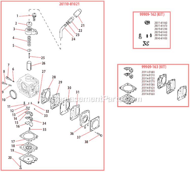 Page N Diagram and Parts List for T260  Shindaiwa Trimmer