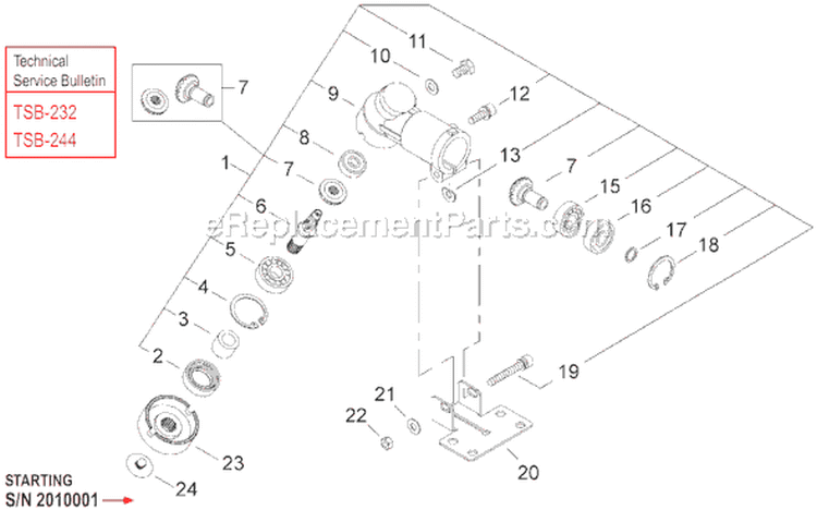 Page K Diagram and Parts List for T261B  Shindaiwa Trimmer