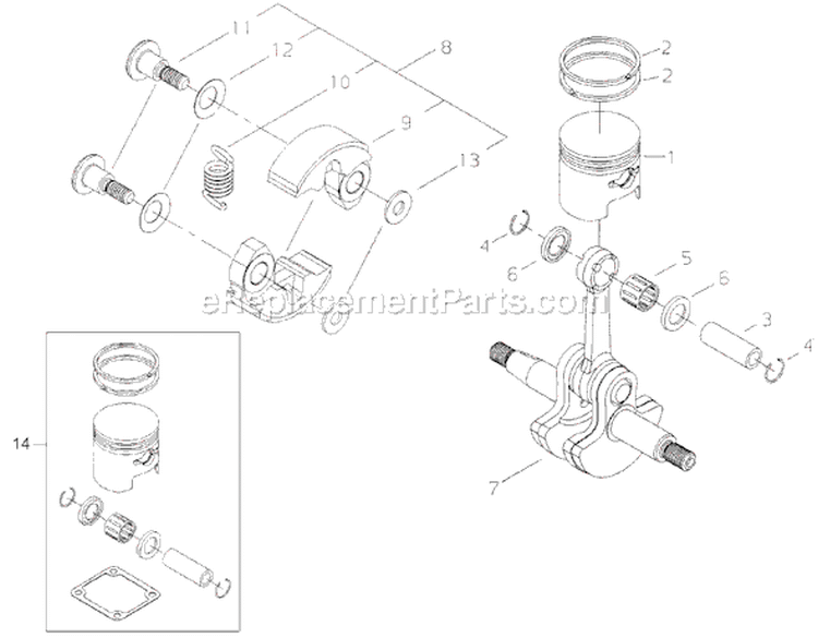 Page D Diagram and Parts List for T261B  Shindaiwa Trimmer