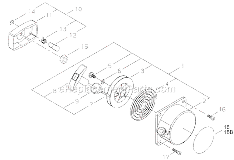 Page G Diagram and Parts List for T261B  Shindaiwa Trimmer