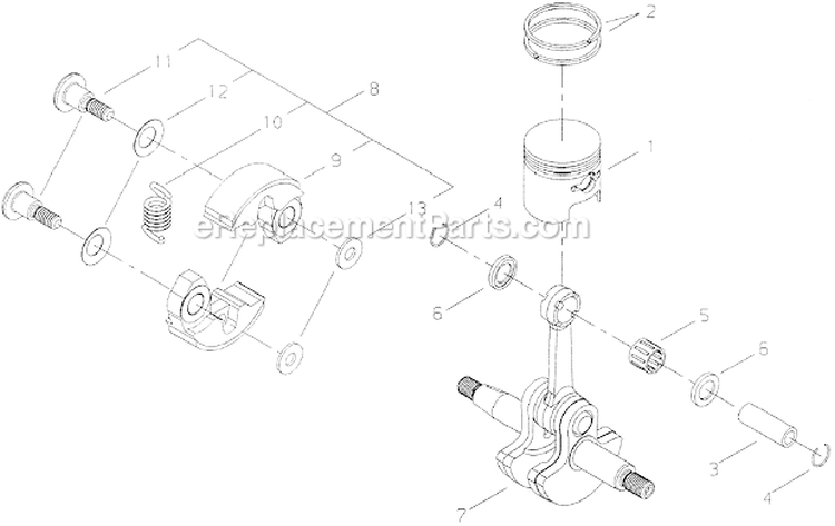 Page C Diagram and Parts List for T261X  Shindaiwa Trimmer