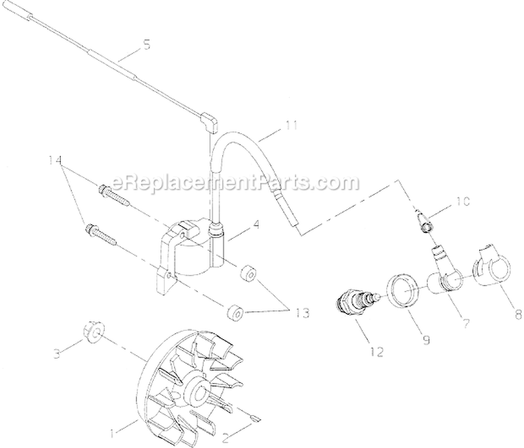 Page D Diagram and Parts List for T261X  Shindaiwa Trimmer