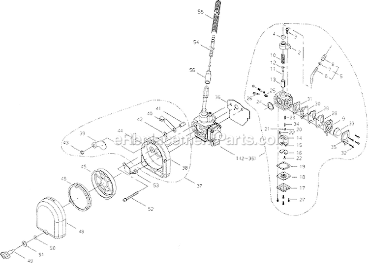 Page F Diagram and Parts List for T261X  Shindaiwa Trimmer