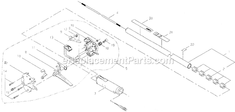 Page H Diagram and Parts List for T261X  Shindaiwa Trimmer