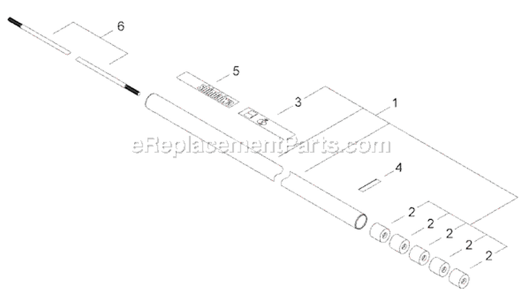 Page J Diagram and Parts List for T261  Shindaiwa Trimmer
