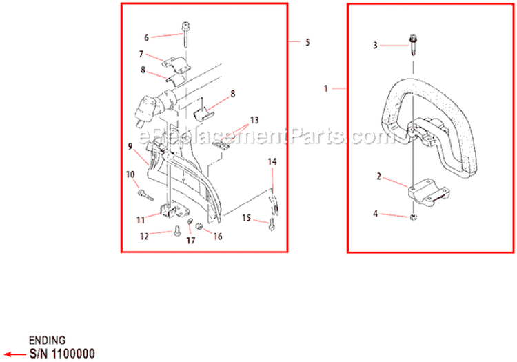 Page P Diagram and Parts List for T261  Shindaiwa Trimmer