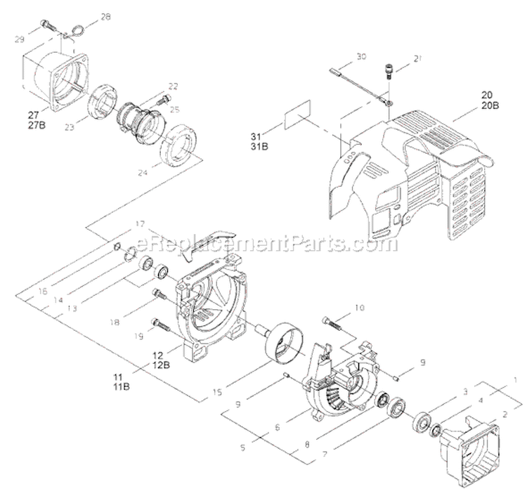 Page C Diagram and Parts List for T261  Shindaiwa Trimmer