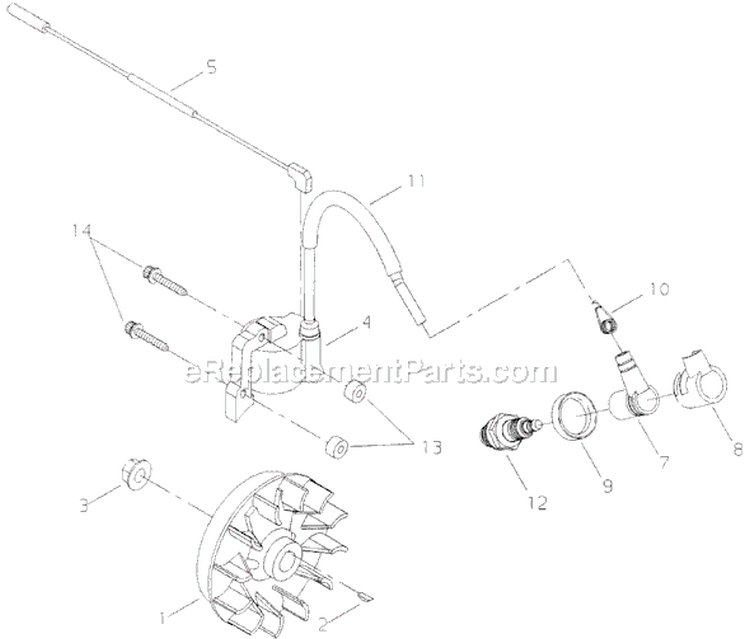 Page E Diagram and Parts List for T261  Shindaiwa Trimmer