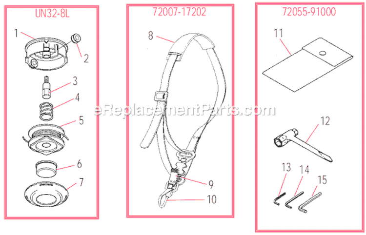 Accessories Diagram and Parts List for T270  Shindaiwa Trimmer