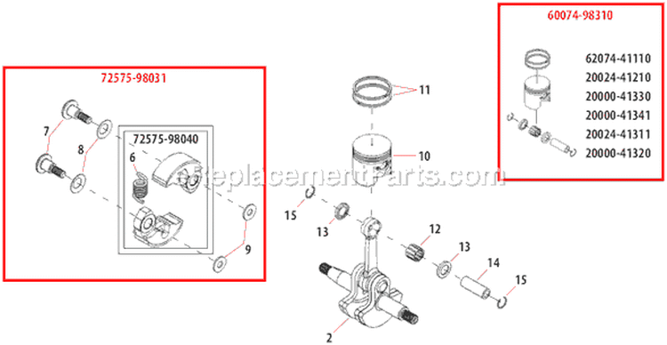 Page C Diagram and Parts List for T272X  Shindaiwa Trimmer