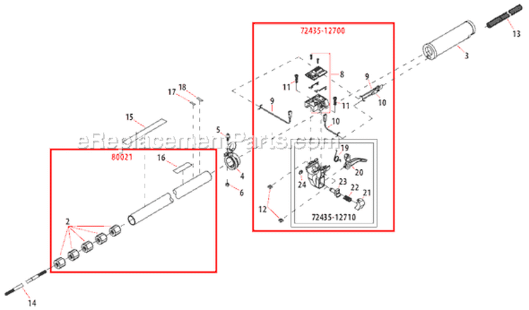 Page H Diagram and Parts List for T272X  Shindaiwa Trimmer