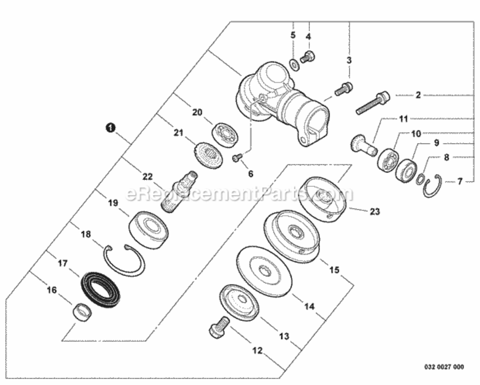 Gear_Case Diagram and Parts List for T282X T20513001001 - T20513999999 Shindaiwa Trimmer