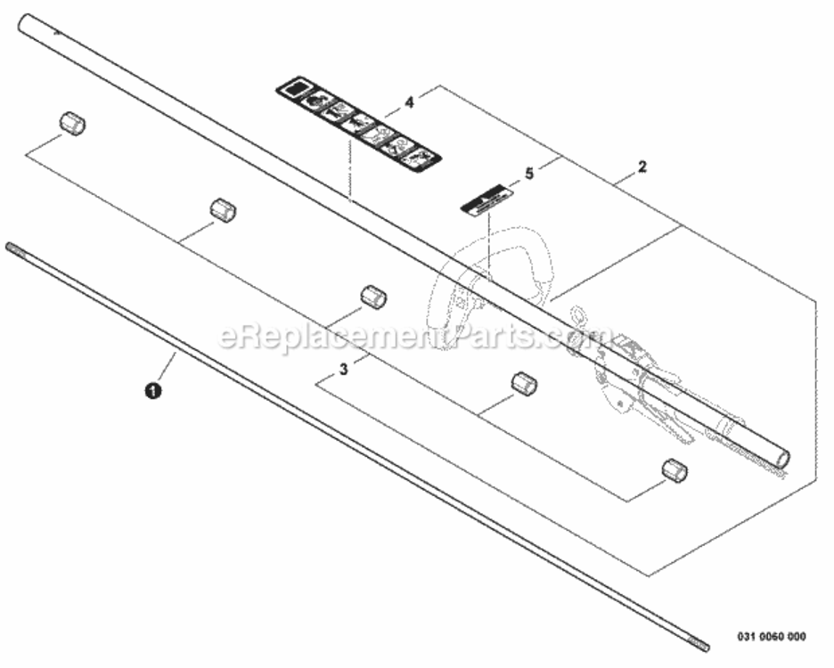Main_Pipe_Asy Diagram and Parts List for T282X T20513001001 - T20513999999 Shindaiwa Trimmer