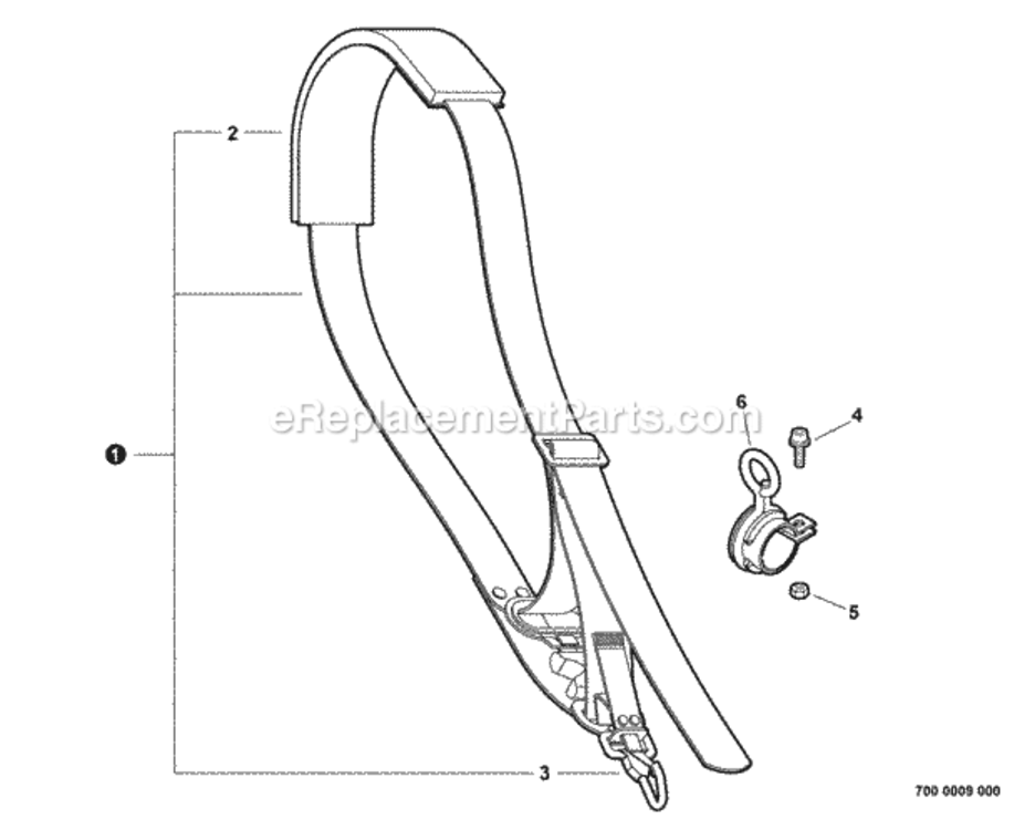 Shoulder_Strap Diagram and Parts List for T282X T20513001001 - T20513999999 Shindaiwa Trimmer