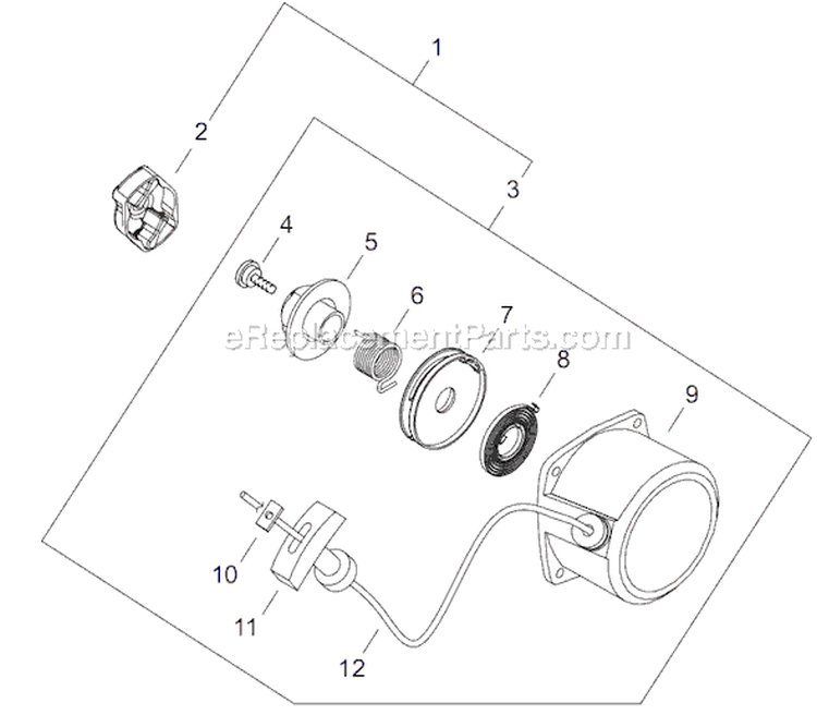 Page P Diagram and Parts List for T282X  Shindaiwa Trimmer