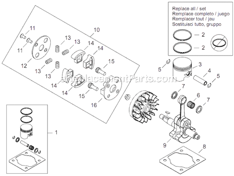 Page D Diagram and Parts List for T282X  Shindaiwa Trimmer