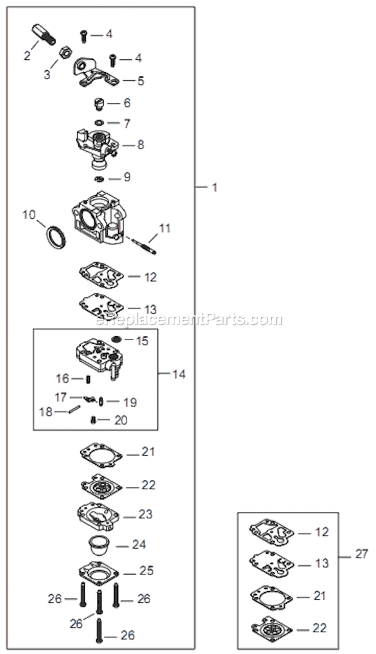 Page G Diagram and Parts List for T282X  Shindaiwa Trimmer