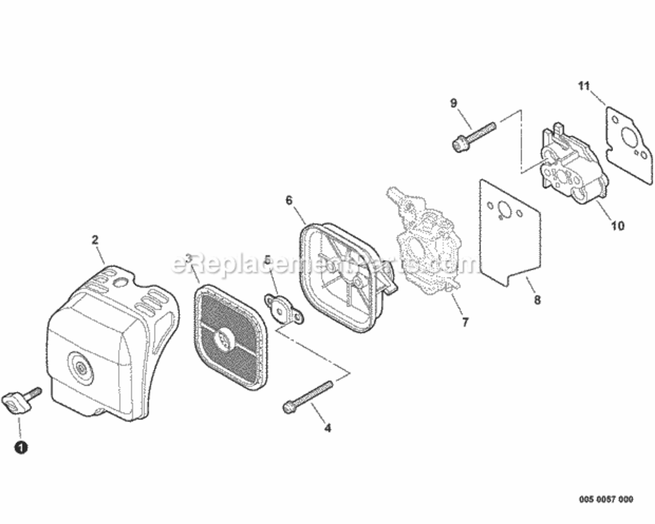 Page M Diagram and Parts List for T282 T09612001001 - T09612999999 Shindaiwa Trimmer