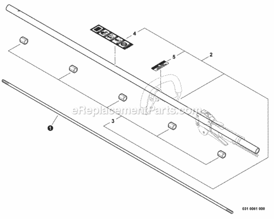 Page O Diagram and Parts List for T282 T09612001001 - T09612999999 Shindaiwa Trimmer