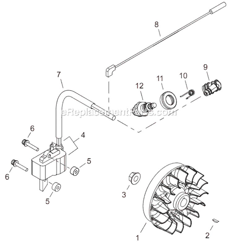 Page E Diagram and Parts List for T282  Shindaiwa Trimmer