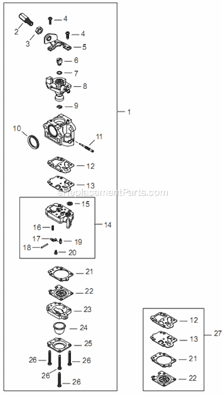 Page G Diagram and Parts List for T282  Shindaiwa Trimmer