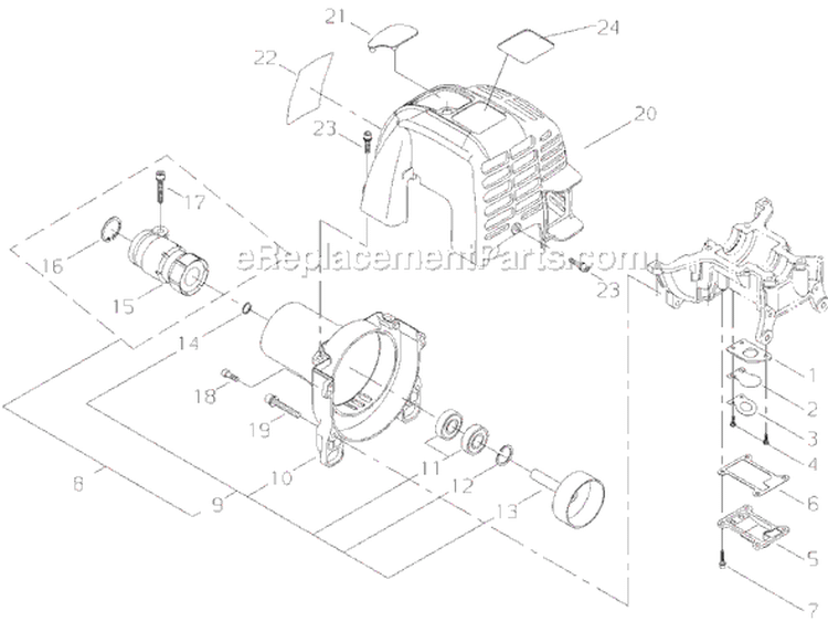 Page B Diagram and Parts List for T3410X  Shindaiwa Trimmer
