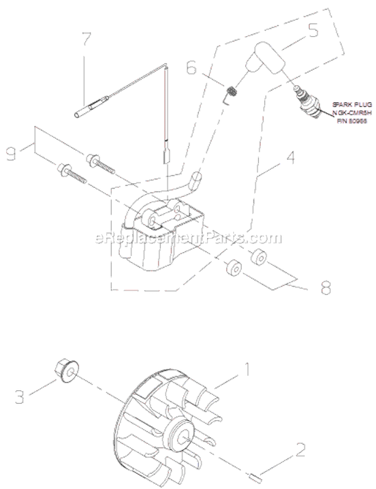 Page D Diagram and Parts List for T3410X  Shindaiwa Trimmer