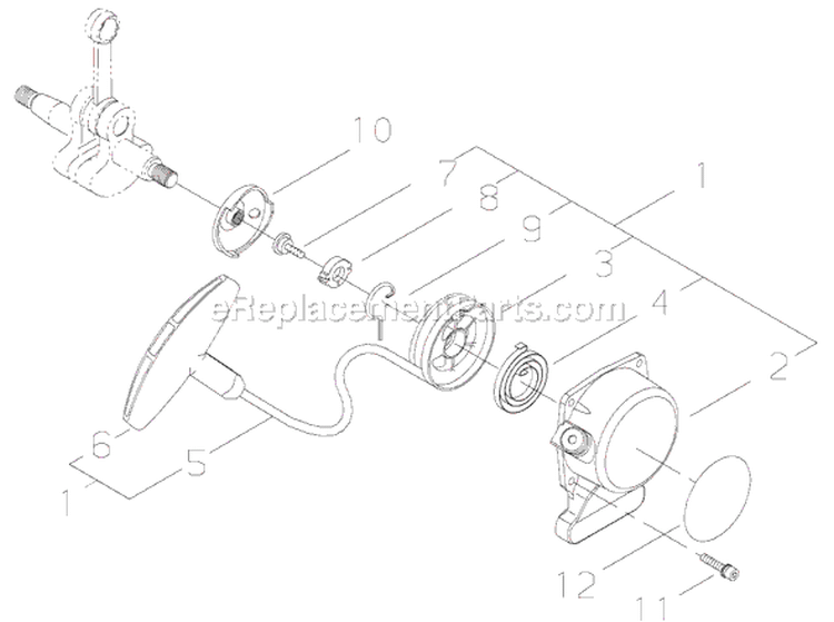 Page E Diagram and Parts List for T3410X  Shindaiwa Trimmer