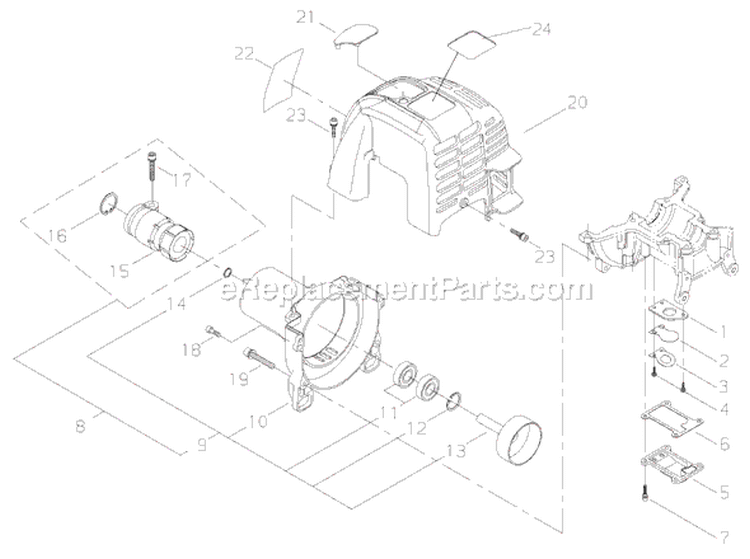 Page B Diagram and Parts List for T3410  Shindaiwa Trimmer