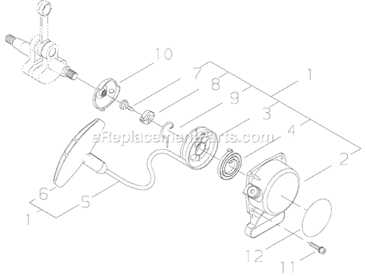 Page E Diagram and Parts List for T3410  Shindaiwa Trimmer