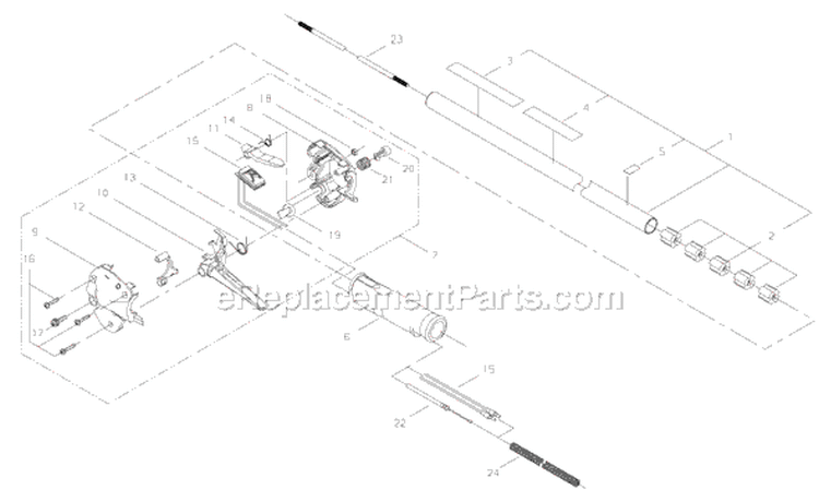 Page H Diagram and Parts List for T3410  Shindaiwa Trimmer