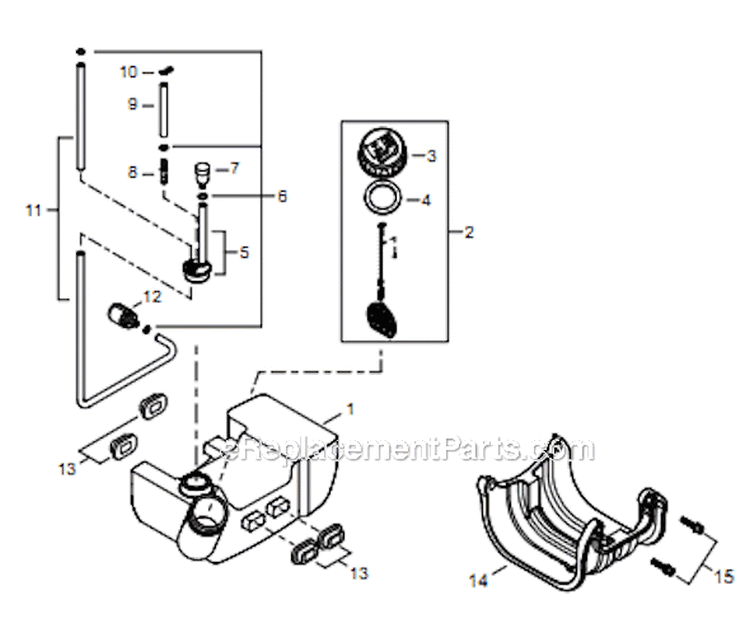 Page H Diagram and Parts List for T344 T14712001001 - T14712999999 Shindaiwa Trimmer