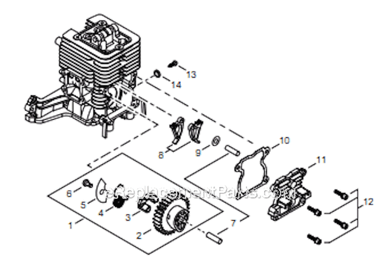 Page E Diagram and Parts List for T344 T14811001001 - T14811999999 Shindaiwa Trimmer