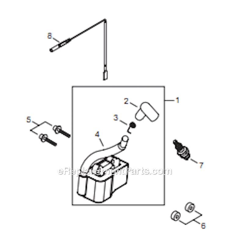 Page F Diagram and Parts List for T344 T14811001001 - T14811999999 Shindaiwa Trimmer