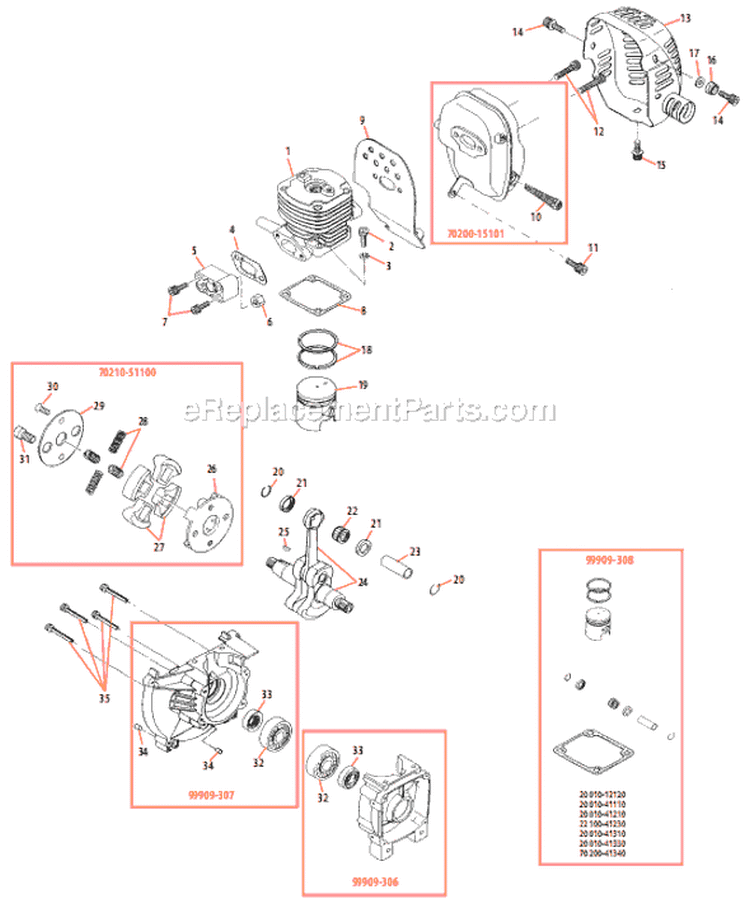 Page A Diagram and Parts List for T350  Shindaiwa Trimmer