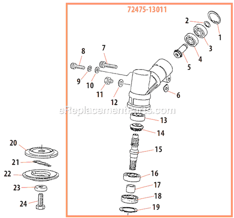 Page F Diagram and Parts List for T350  Shindaiwa Trimmer