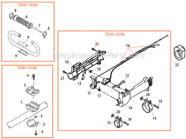 Page G Diagram and Parts List for T350  Shindaiwa Trimmer