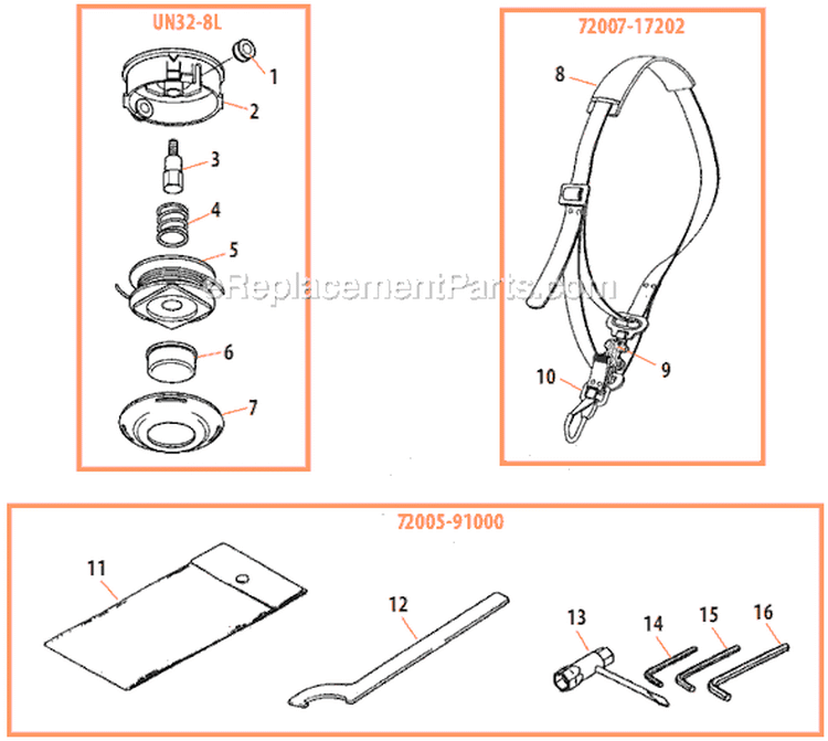 Page I Diagram and Parts List for T350  Shindaiwa Trimmer