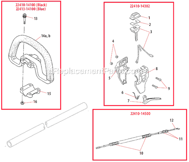 Page H Diagram and Parts List for X230  Shindaiwa Trimmer