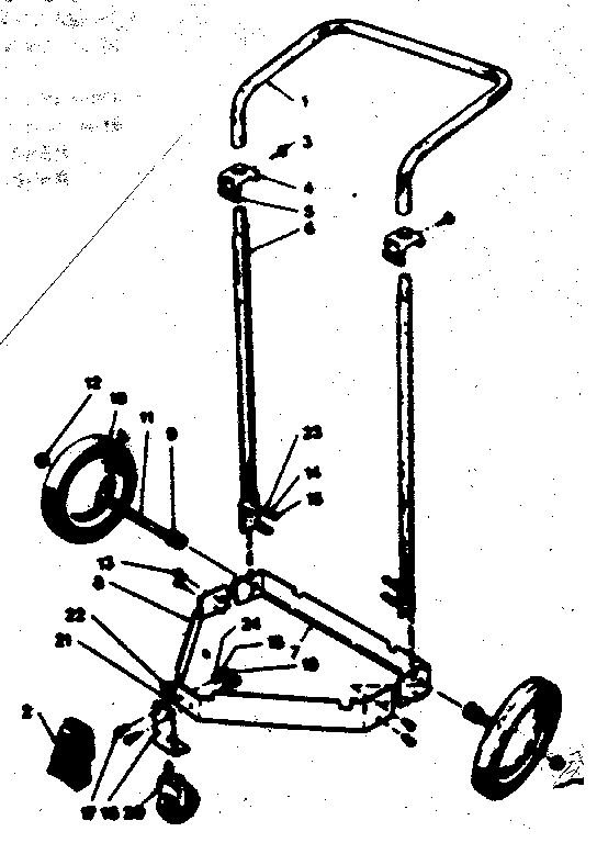Frame Assembly Diagram and Parts List for 932  Shop-Vac Utility Vacuum