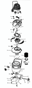 Page A Diagram and Parts List for 16RHT650C SV9621900 Shop-Vac Utility Vacuum