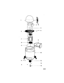 Shop Vac Diagram and Parts List for QPM45  Shop-Vac Utility Vacuum