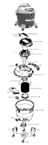 Page A Diagram and Parts List for 90L400  Shop-Vac Utility Vacuum